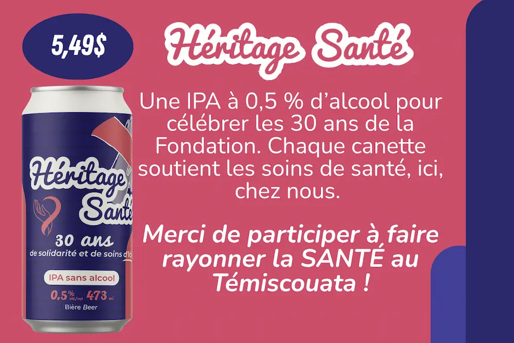 Héritage Santé: une bière sans alcool pour souligner les 30 ans de la Fondation!