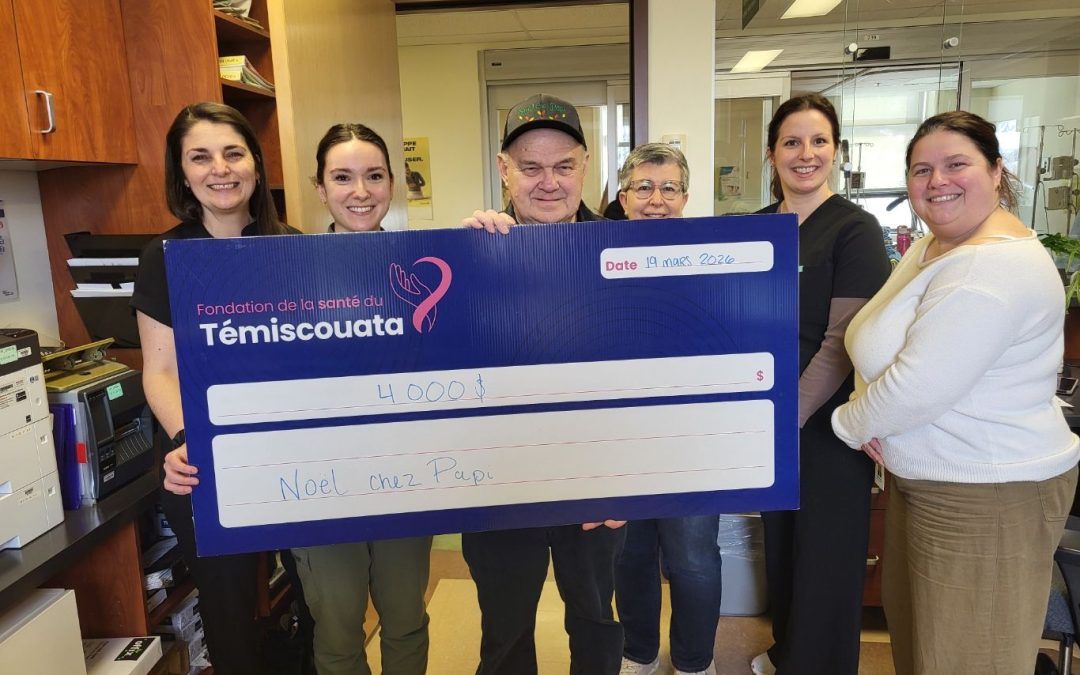 Noël chez Papi: un don de 4 000$ pour le département d’oncologie du Centre hospitalier de Notre-Dame-du-Lac